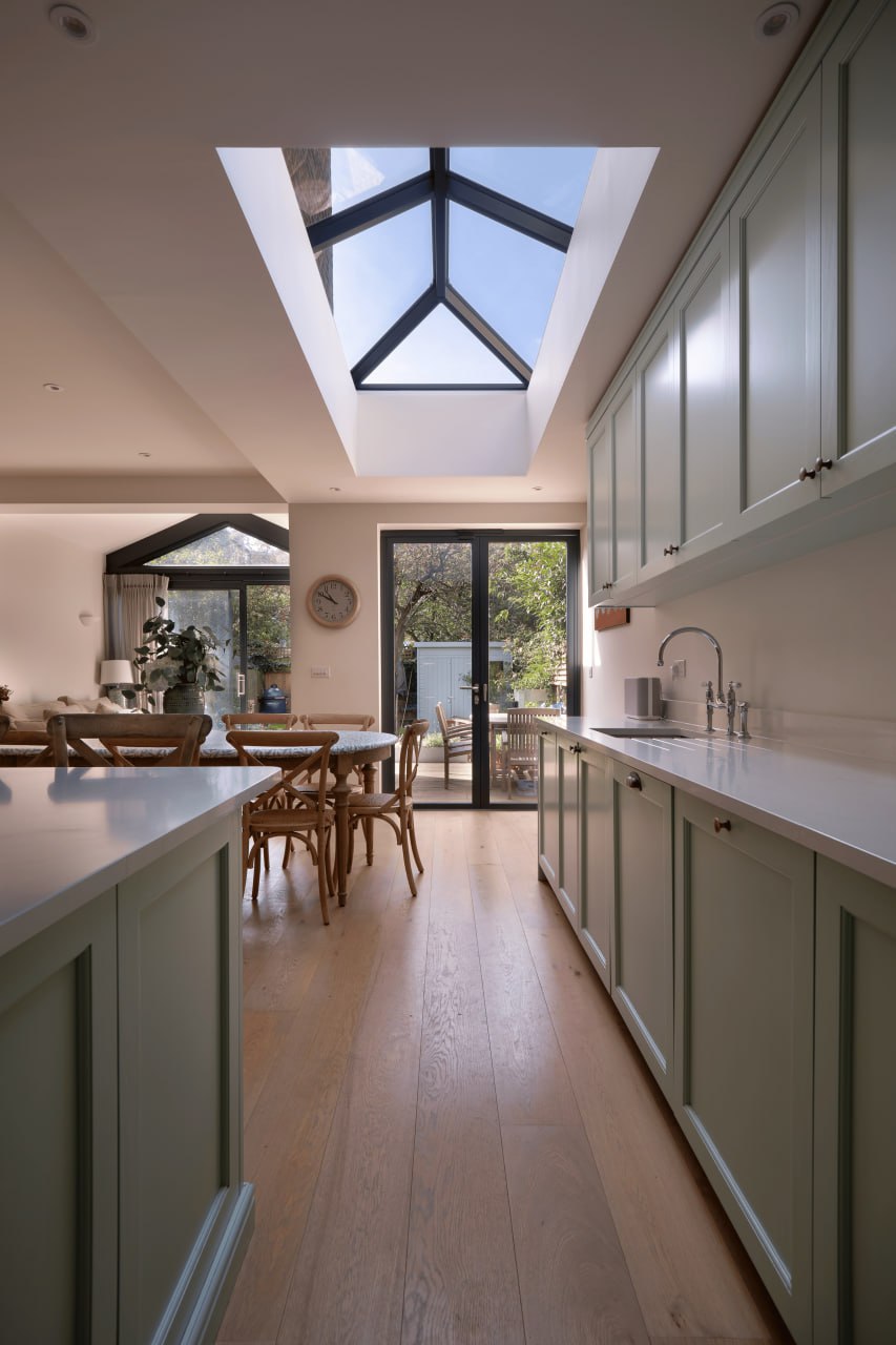The roof lantern over the galley run.