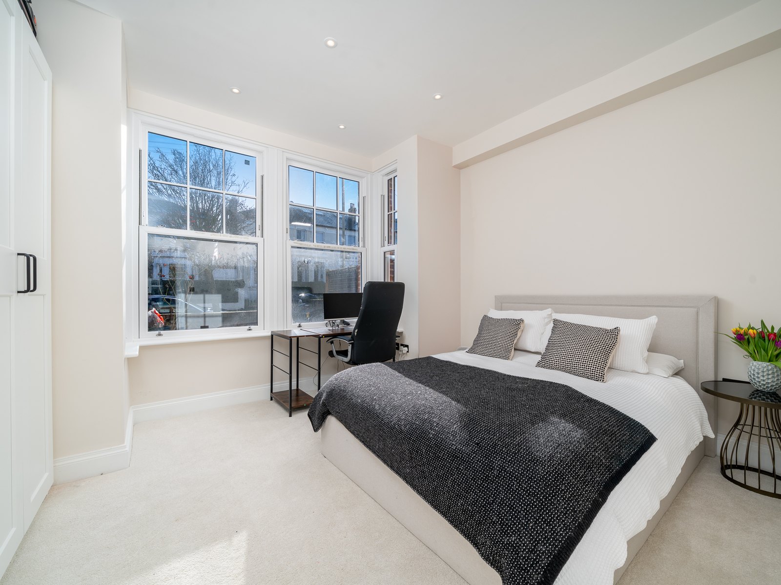 Finished. Bedroom 1, with the bay window.
